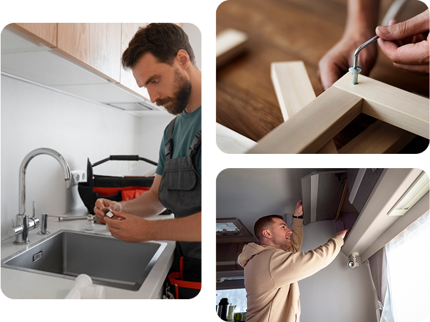 Man fixing a sink
